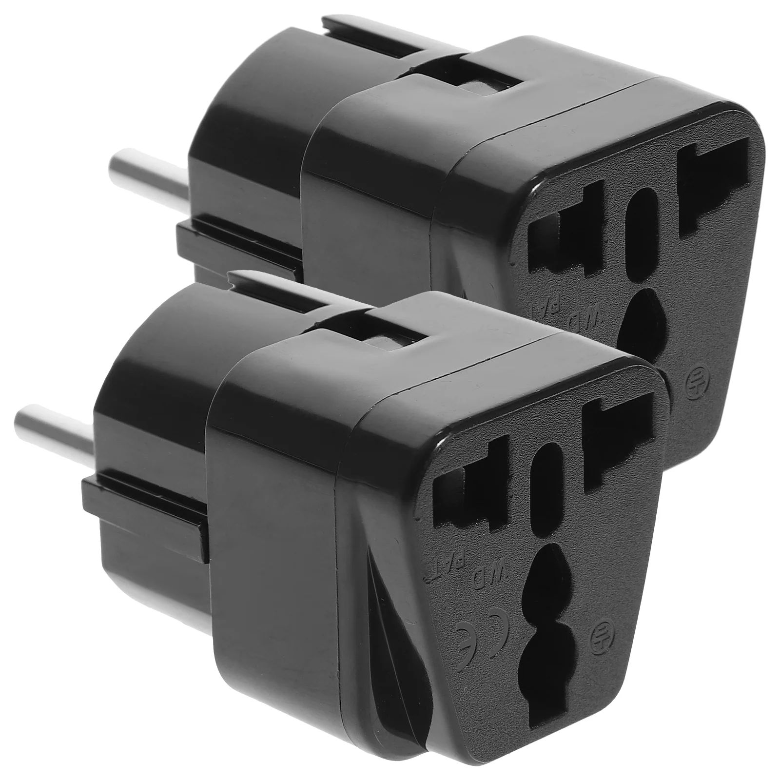 

2pcs Portable European Plug Adapter Travel Supply Travel Accessory Plug Adapter