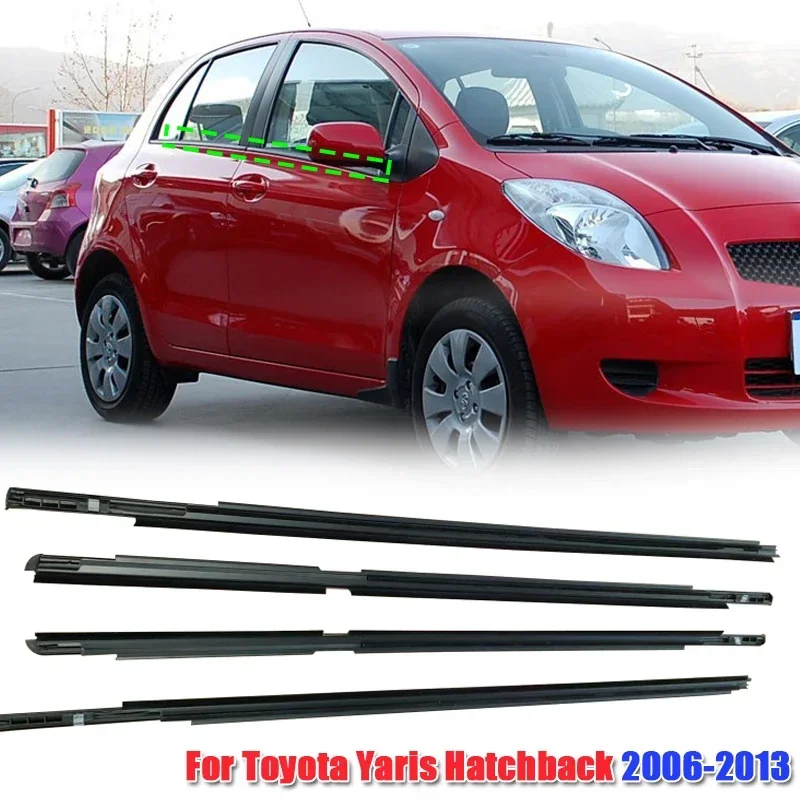 

4 шт., отделка для автомобильных дверей и окон Toyota Yaris Hatchback 2006-2013