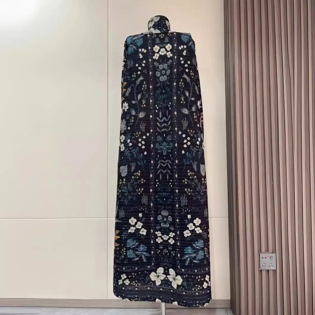 Женское Плиссированное длинное пальто плиссированное платье роскошное осеннее