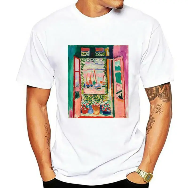 

Camiseta con ventana abierta para hombre y mujer, remera con estampado de Henri Matisse