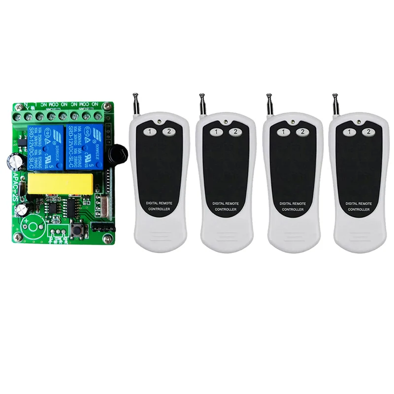 1000 м 433 МГц пульт дистанционного управления универсальный беспроводной AC 110 В 220 2CH