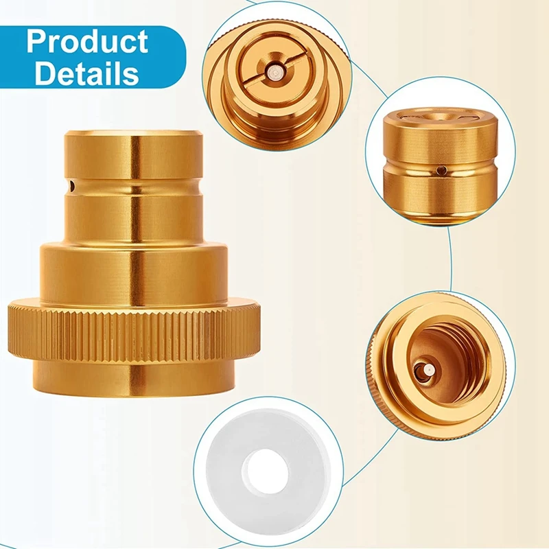 

Adapter For CO2 Soda Water Bubbler,Connecting CO2 Cylinder With TR21-4 Male Thread Soda Maker Valve Refill Accessories