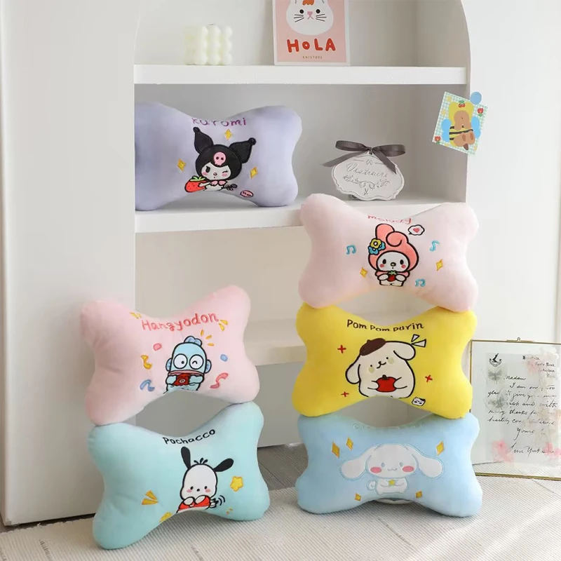 Sanrioed аниме Kuromi Cinnamoroll Melody Pachacco плюшевый автомобиль поддержка поясницы подголовник подушка для шеи Kawaii автомобильные аксессуары Подарки Игрушка