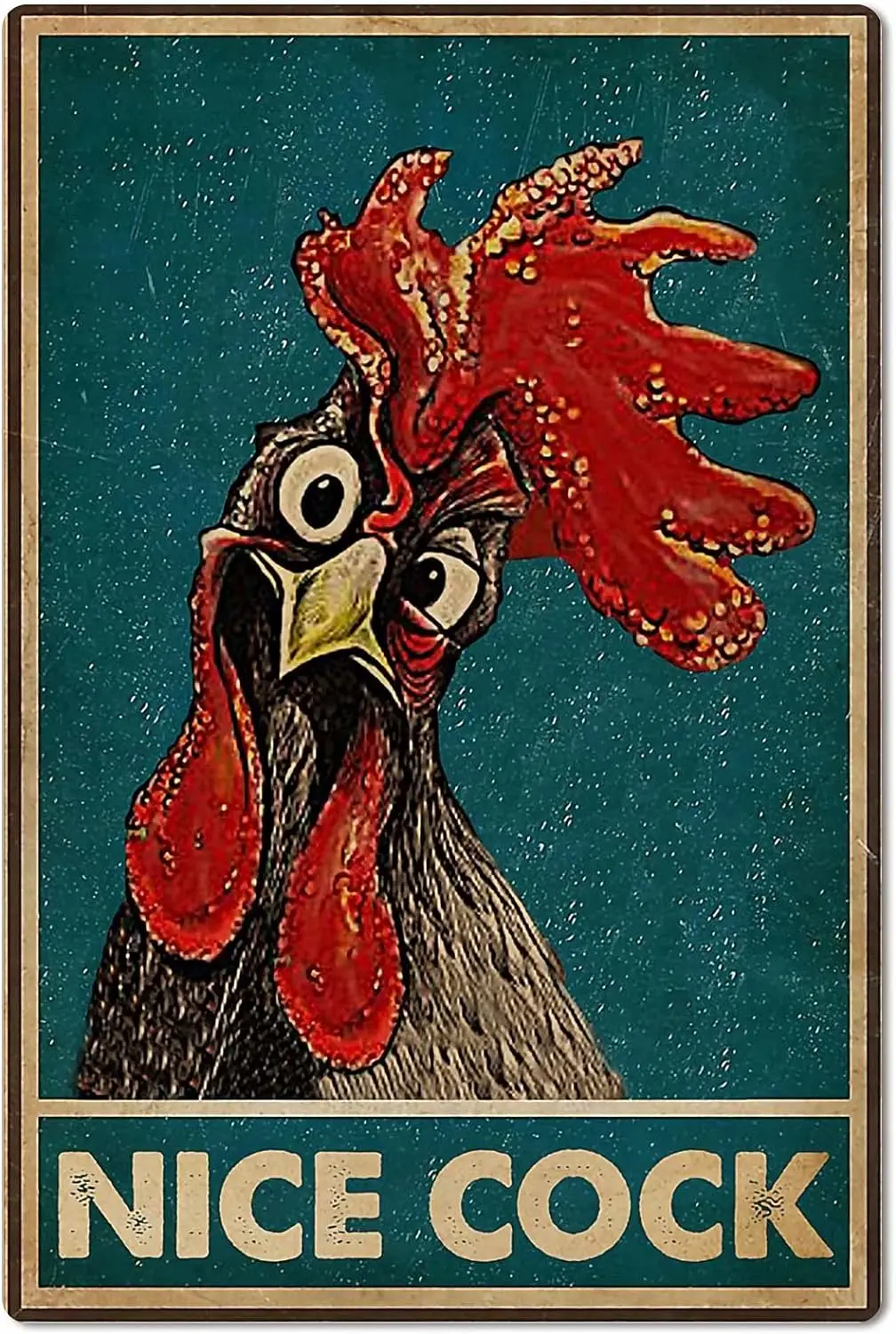 Металлическая жестяная вывеска винтажный курятник красивый петух ранчо для