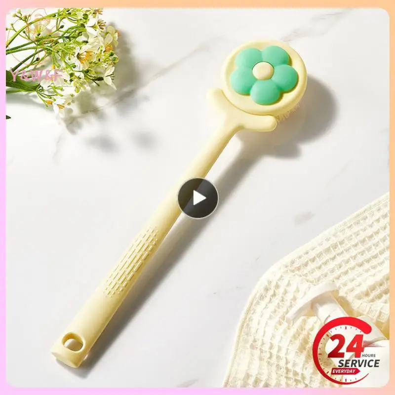 

Long Handle Bath Brush Pendable Polychromatic Back Rubbing Artifact Deeply Decontaminate Bath Brush Mud Rubbing Brush Durable Pp