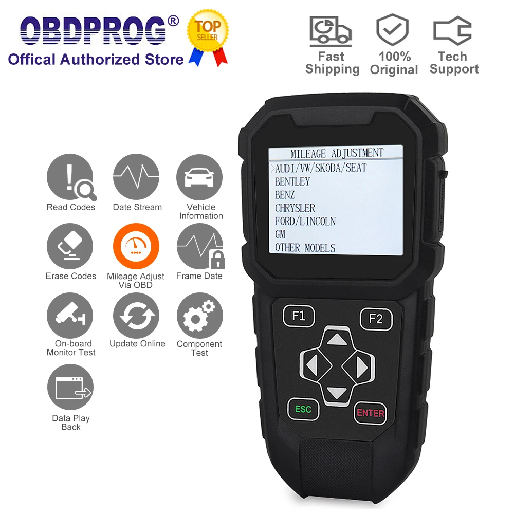 Инструмент OBDPROG MT401 для кластерной калибровки, инструмент OBD2, профессиональный сканер OBD 2, настройка коррекции инструментов, не нужен Интернет