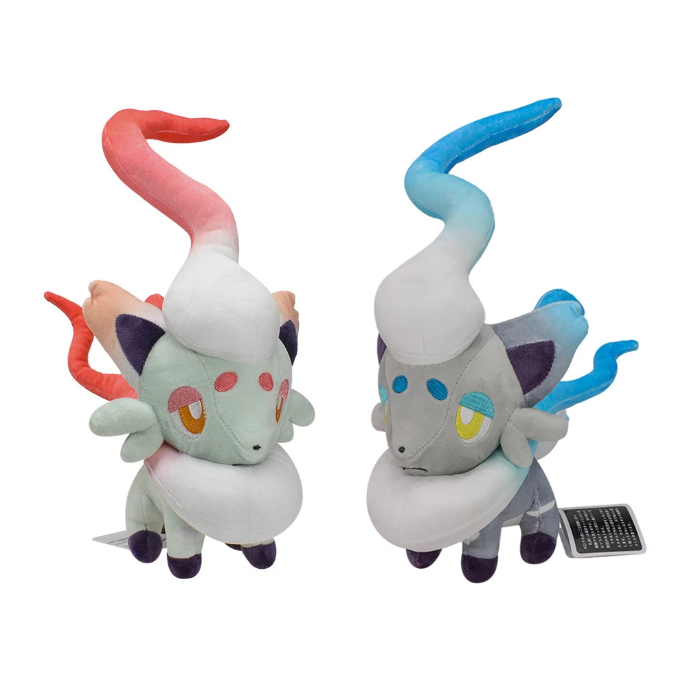 

New Pokemon Plush Red Blue White Hisui Zorua Peluche toys Cartoon Image Fox Stuffed Doll Christmas Gift for Kids