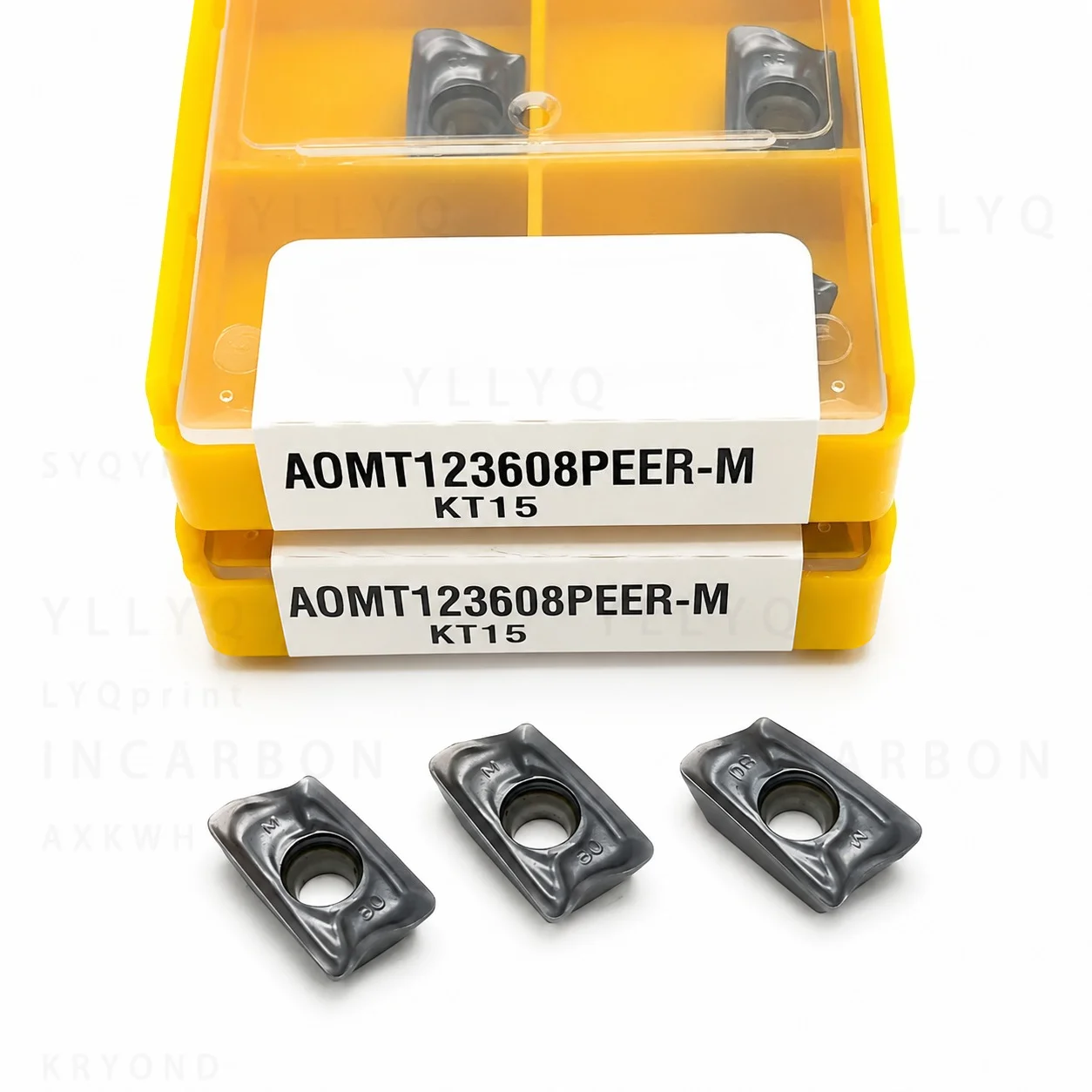 Фото AOMT123608 PEER-M KT15 Твердосплавные фрезерные пластины, сменные режущие инструменты с ЧПУ для обработки стали и нержавеющей стали №5