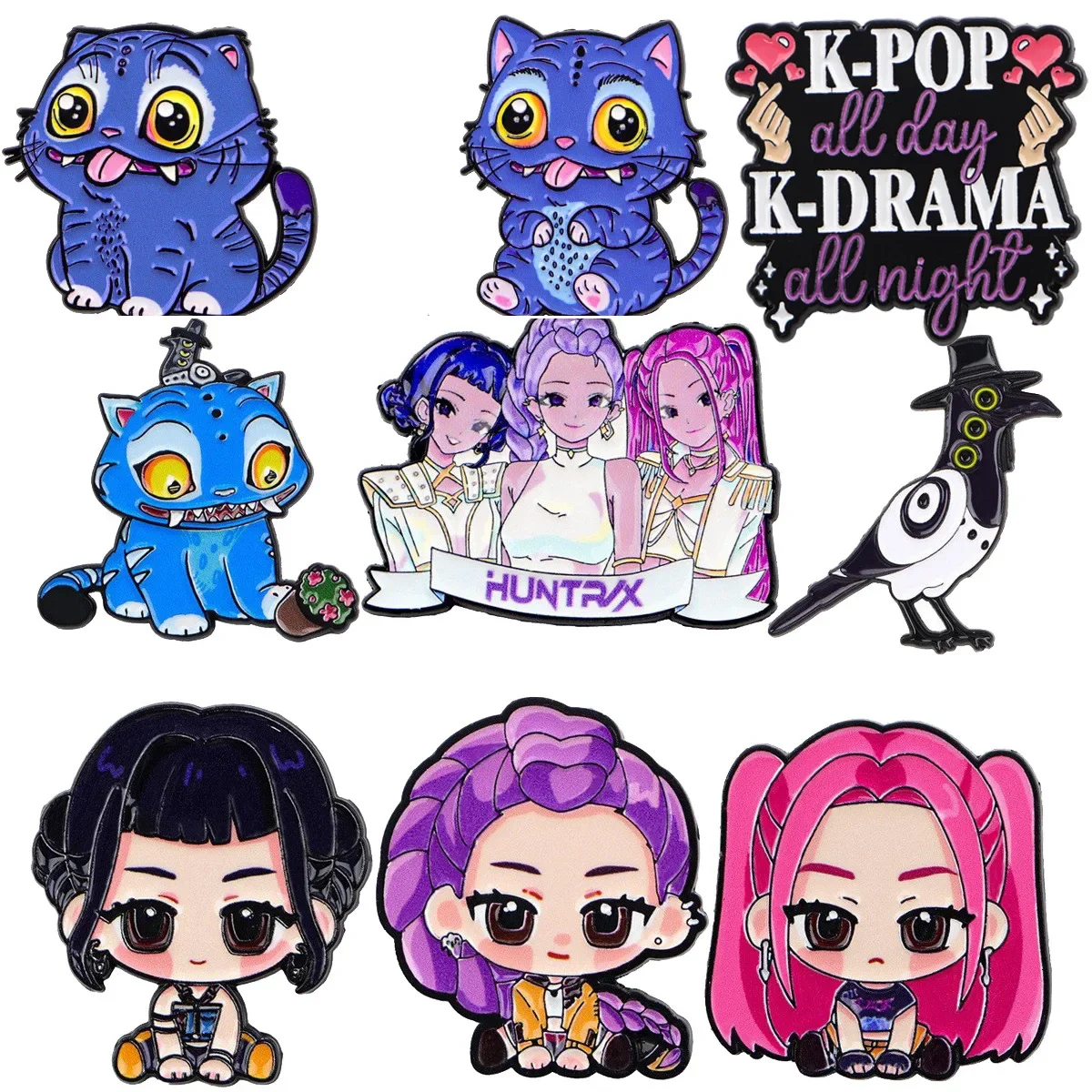 Фото Аниме Girl Group, милые эмалированные булавки K-POP, крутая брошь, значок на лацкане, модный декор для рюкзака, одежды, ювелирных изделий, подарок для фанатов №3