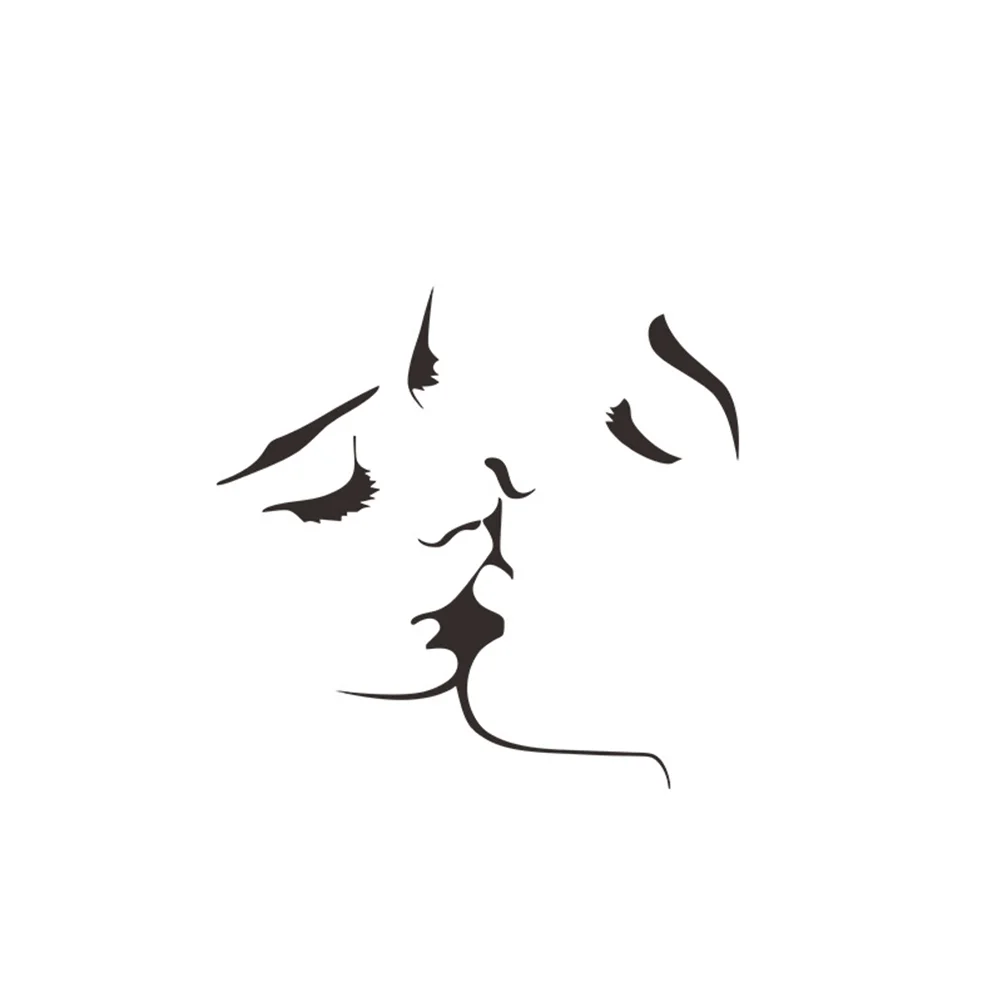 

Wall Decor Sticker Stickersdecal Couple Kissing Lovers Murals Romantic Vinyl Bedroom Creative Day Peel Valentines Decals Stick