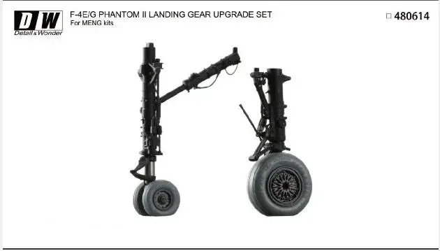 ДЕТАЛИ И ЧУДЕР 480614 Комплект обновления шасси 1/48 F-4E/G Phantom II для MENG