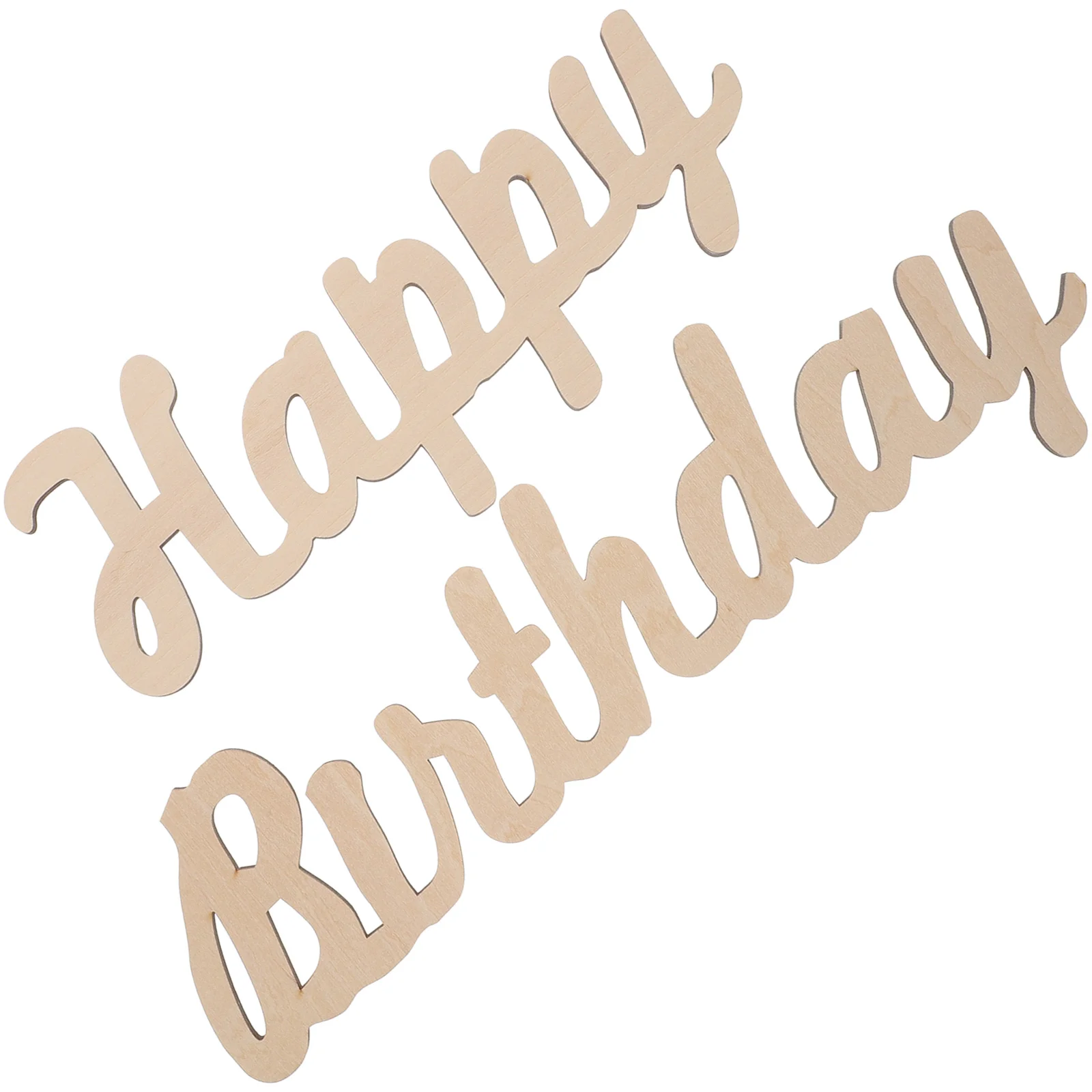 

Birthday Decoration Card Wooden Board Ornament Tag Adornment Layout Prop Letter