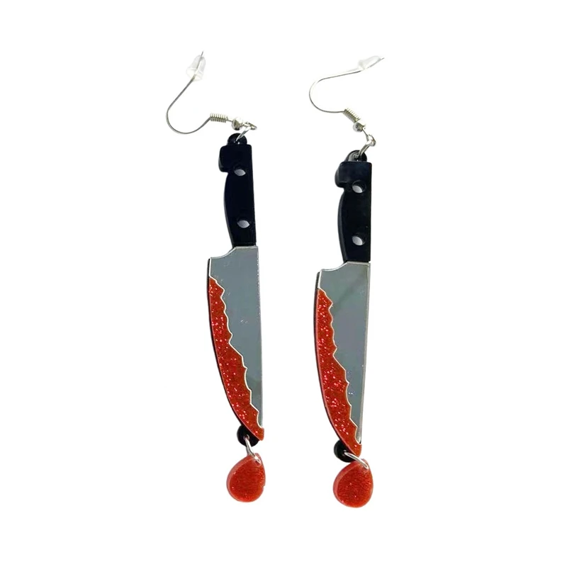 

Женские серьги с длинным ножом