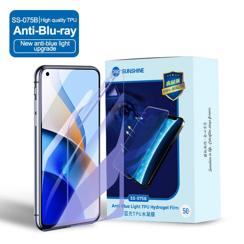 50pcs Sunshine TPU Hydrogel Film for Cutters Mobile Phone Screen Protector HD Matte Anti-blue Front Film for Cutting Machine