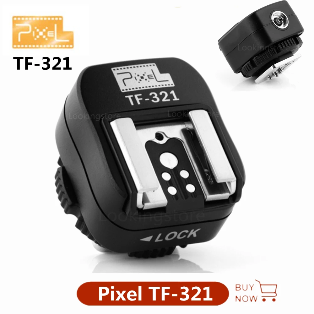 Pixel TF-321 TTL Flash Hot Shoe Hotshoe Adapter Converter For Canon 580EX 550EX 600D 700D 70D 6D 60D 550D 5D Camera and Flashgun