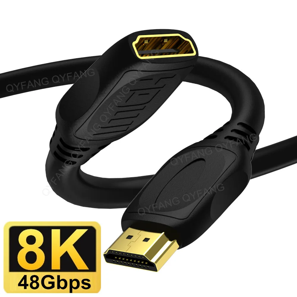 HDMI-compatible 2.1Extension Cable 8K HDMI-compatible Male to Female Cable for PC TVBox Projector HDMI-compatible Extender Cable