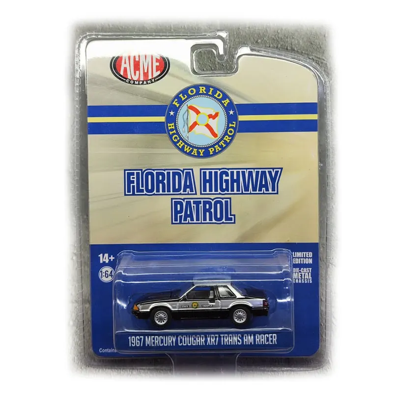

GreenLight 1/64 Scale Car Model Toys 1967 MERCURY COUGAR XR7 TRANS AM RACER Diecast Metal Car Model Toy For Gift,Children