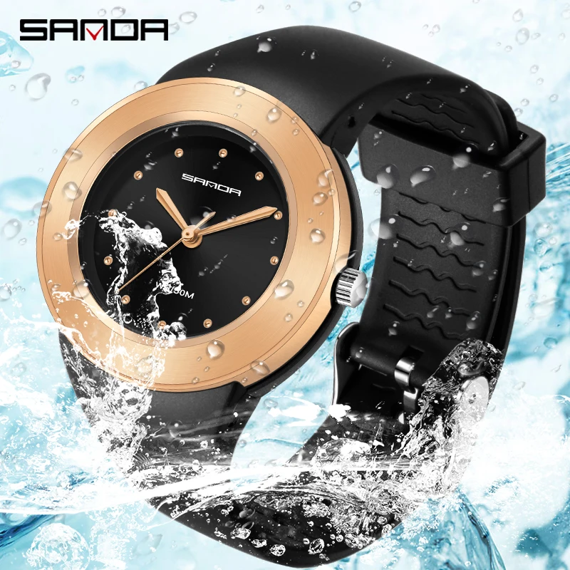 SANDA New Fashion Women Luxury Personality Quartz Watch Stainless Steel Rose Gold Case 50M Waterproof Clock Zegarek Damski 3119 enlarge
