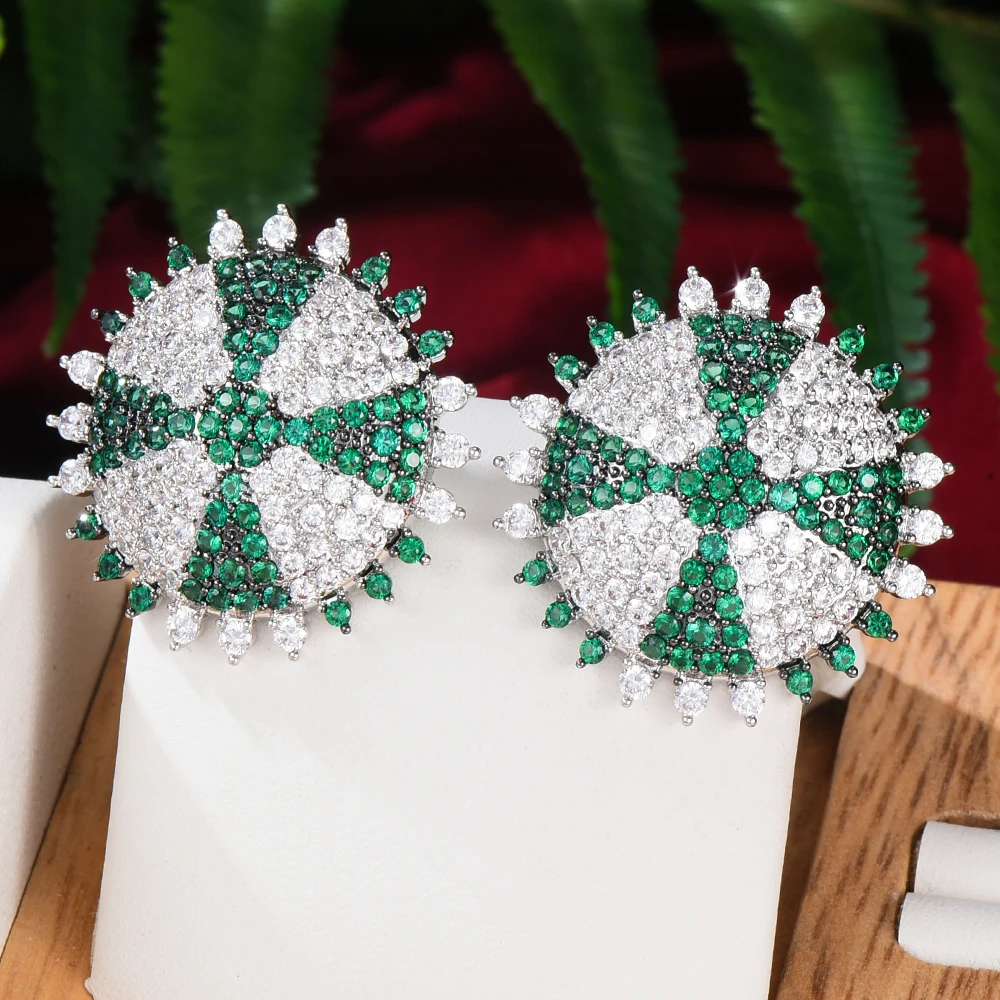 

Siscathy Inidan Fashion Elegant Crystal Earrings For Women Wedding Party Cubic Zircon Dubai Bridal Earring boucle d'oreille 2022
