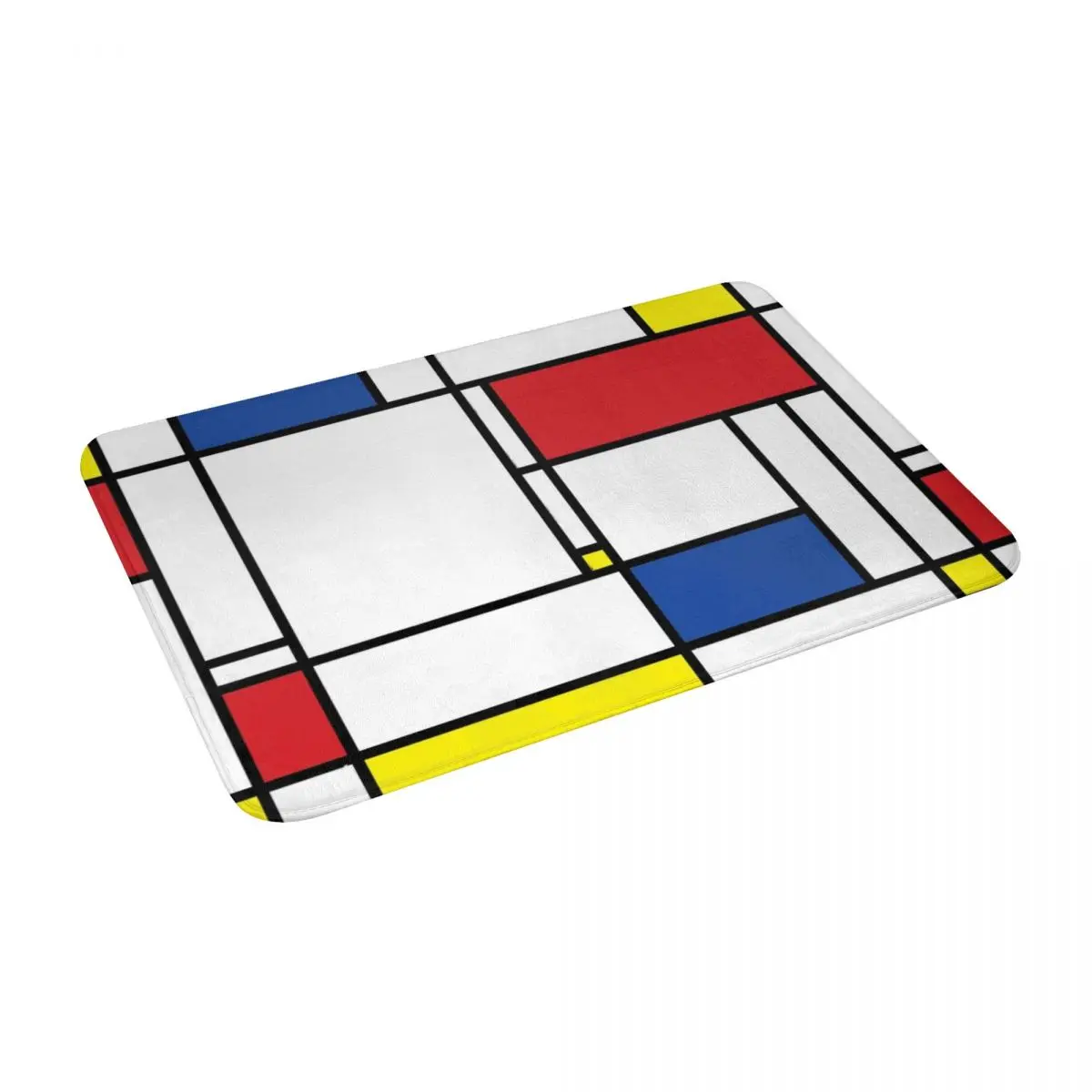 

Mondrian Minimalist De Stijl Modern Art Fatfatin Bath Door Floor Mat Non-slip Rug Carpet Entrance LivingRoom Home Kitchen Velvet