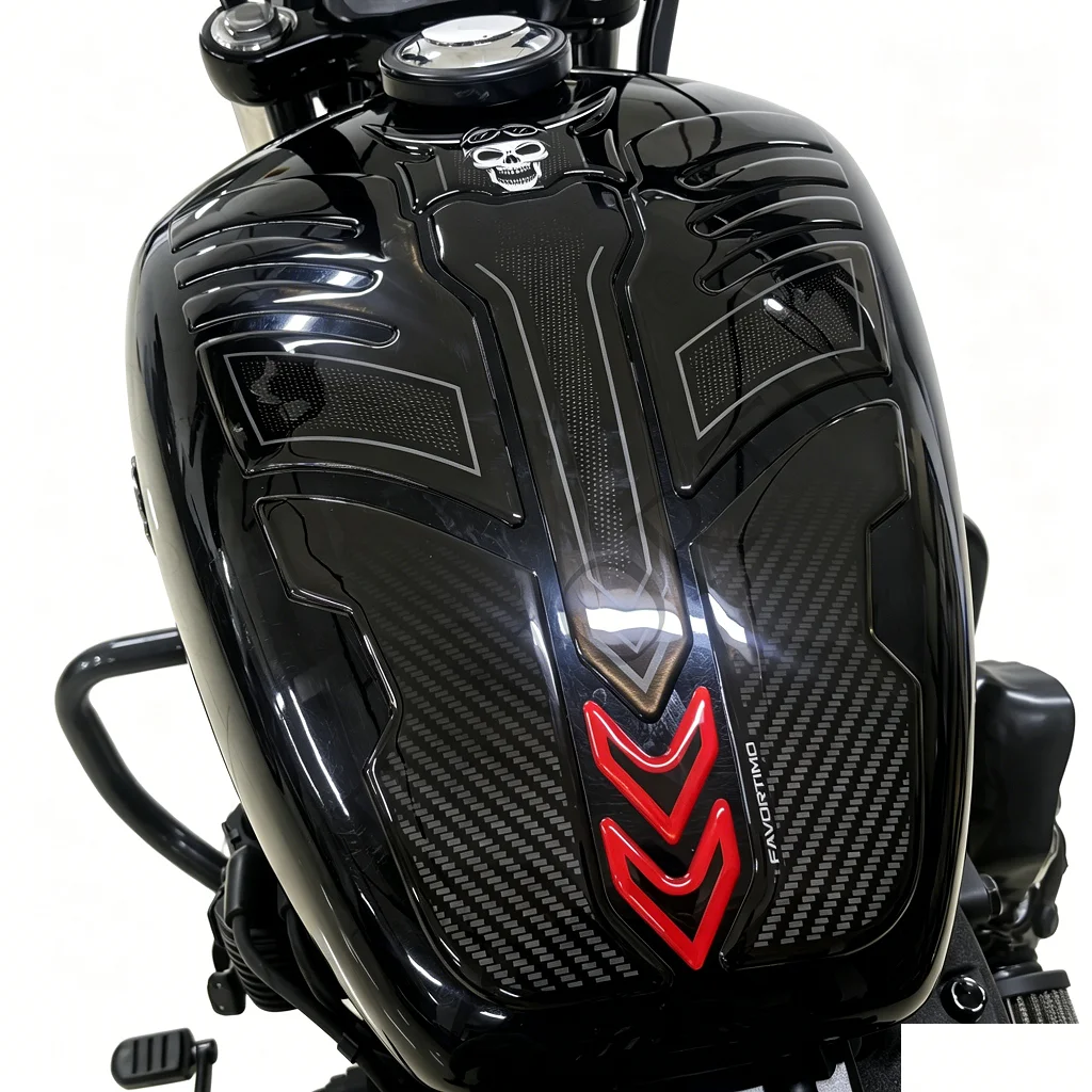 Фото НОВЫЕ наклейки-защита на топливный бак и колени для мотоциклов Street Bob 107, 114, 117 (комплект) №3