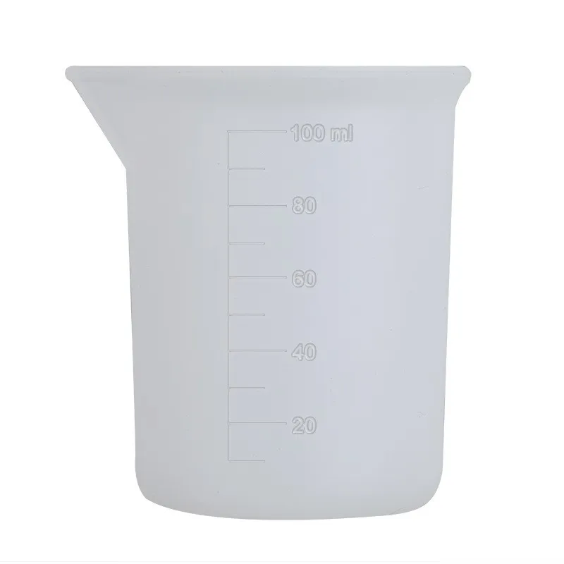 1pcs 100ML Transparent Silicone Crystal Glue UV Resin Measuring Cup Epoxy Resin Cup For Diy Jewelry Making Findings Tools