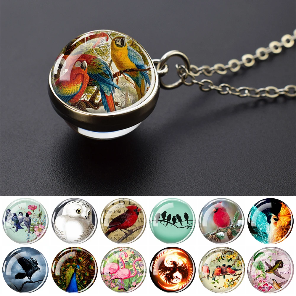 Кулоны в виде птиц попугай Феникс павлин Ворон ласточка воробей Сова