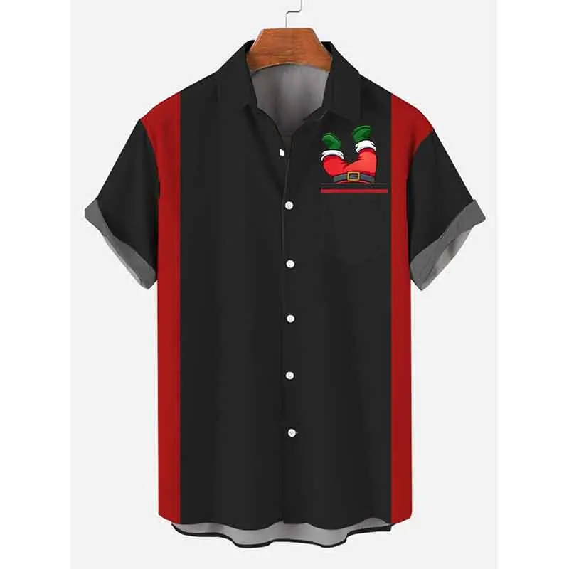 

Christmas Element Men‘s Short Sleeve Tee Shirt Men Oversized Blouse Tops