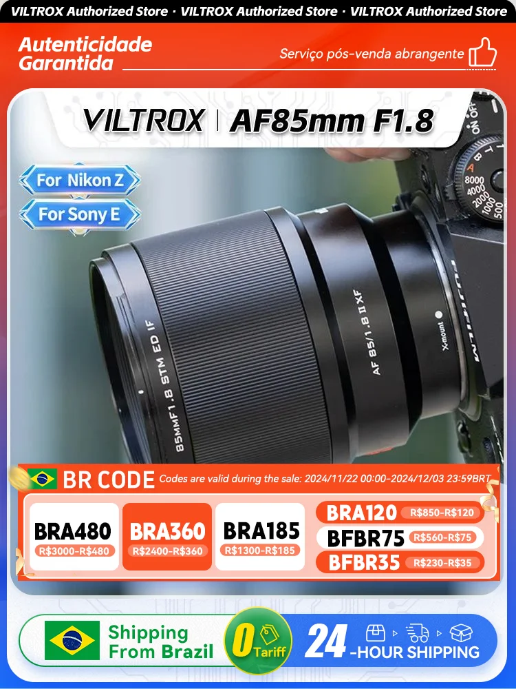 Полнокадровый объектив Viltrox AF 85 мм f1.8 II для камеры Sony ZV1 A7IV A7III A7 Nikon Z 1 8