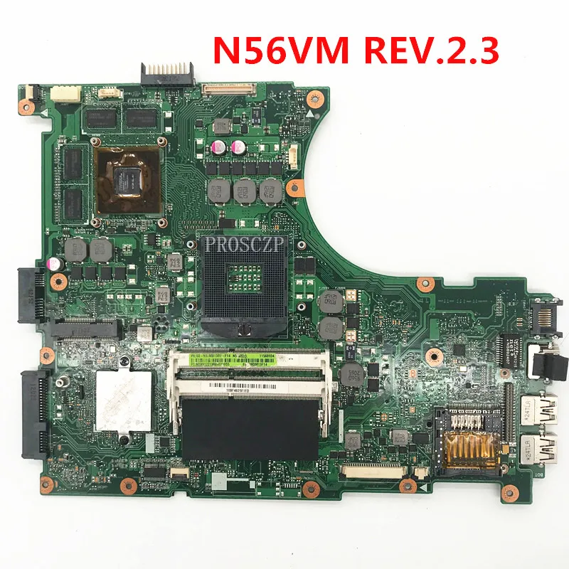 Бесплатная доставка для Asus N56VM N56VJ N56V N56VZ N56VB N56VV REV.2.3 материнская плата ноутбука