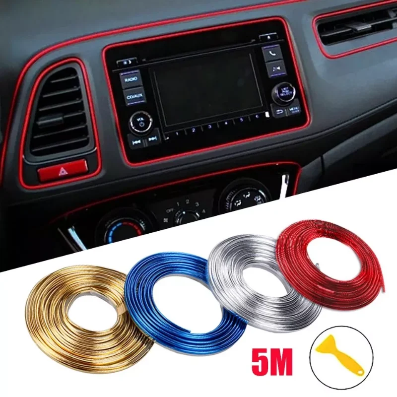 

Universal Car Moulding Decoration Flexible Strips 5M/3M/1M Interior Auto Mouldings Car Cover Trim Dashboard Door Car-styling