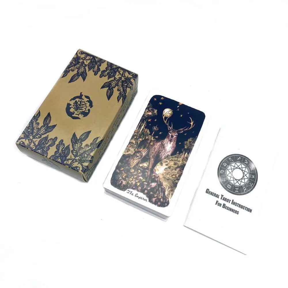 

12x7cm Big Size таро Oak Ash Thorn Tarot Cards Deck 78 Cards with Paper Manual Guide Beginners Oracle Classic Tarot Cards