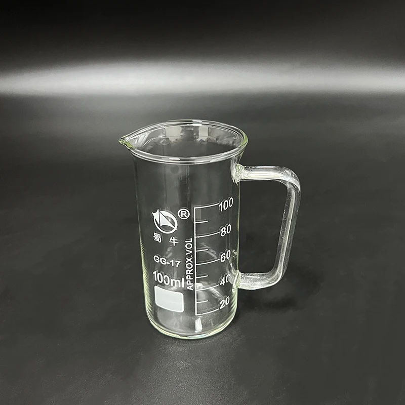 SHUNIU With handle Beaker in tall form,Capacity 100mL,Outer diameter=46mm,Height=93mm,Laboratory beaker