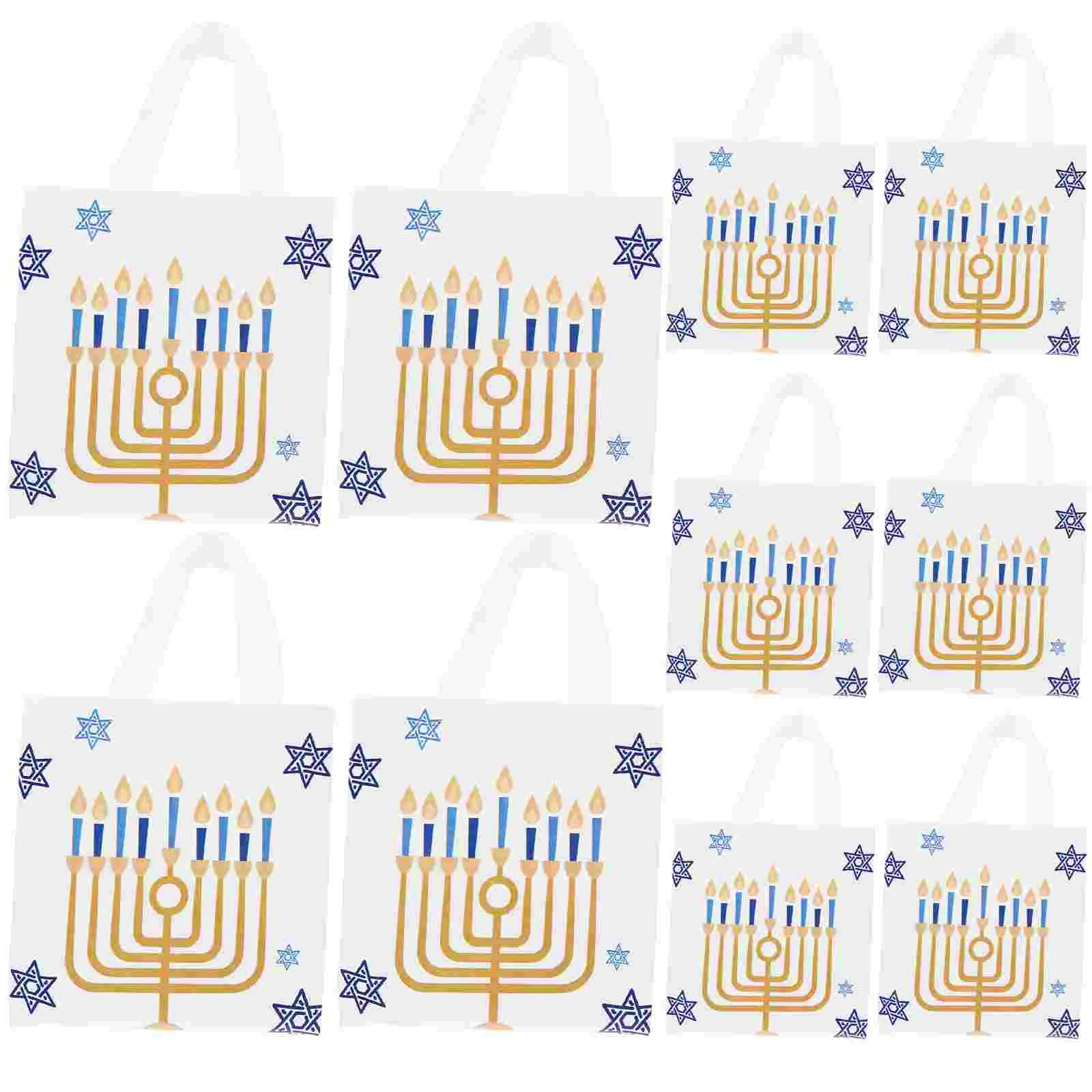 

10 Pcs Favor Bags Wrapping Presents Candy Hanukkah Decors Holders Party Gift Portable Handheld