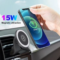 new 15w wireless car charger magnetic holder for magsafing series iphone 12 13 pro max mini qi fast car charging phone stand