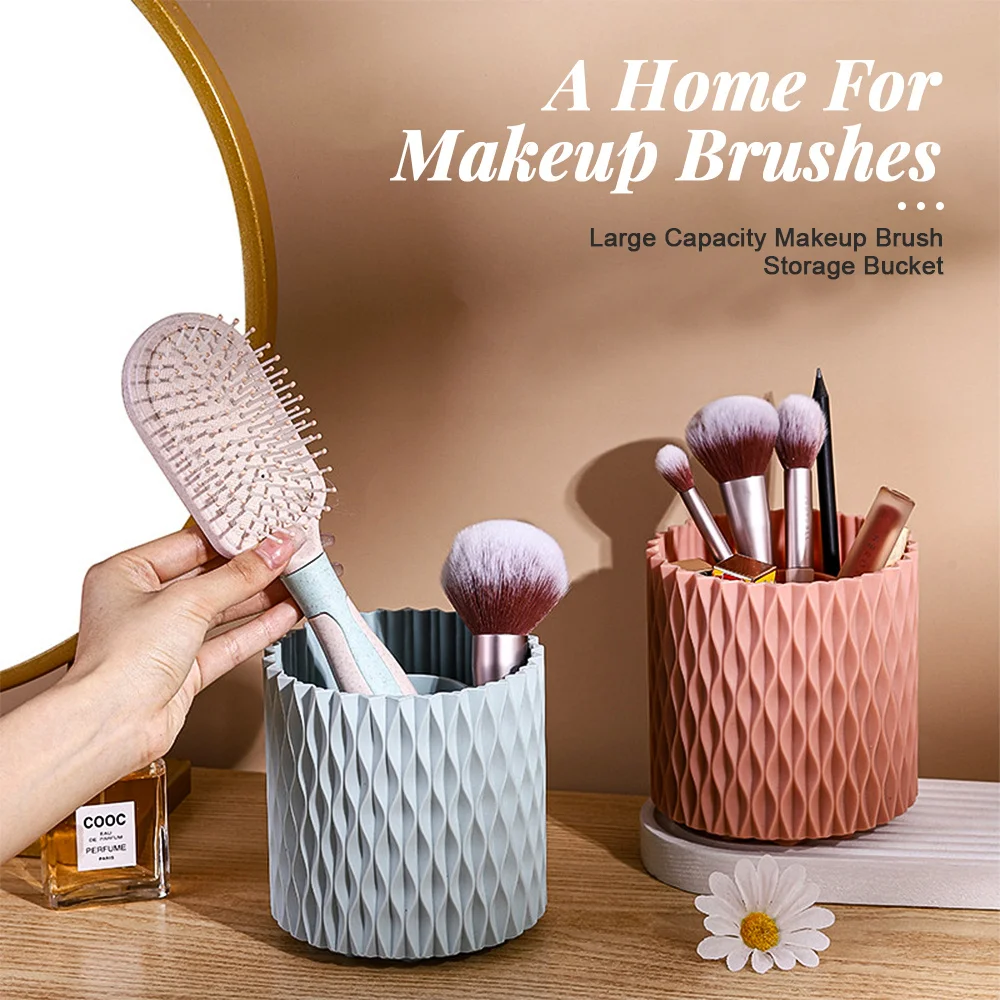 

Large Capacity Makeup Brush Tool Storage Box 360 Degree Rotatable Lipstick Eyebrow Pencil Eye Shadow Brush Dustproof Pen Holder