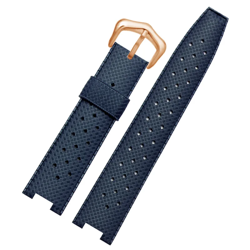 Watch accessories: Rubber Men's watch band, suitable for cartier PASHA series Notch watch chain, 20-10mm 20-12mm 22-15mm