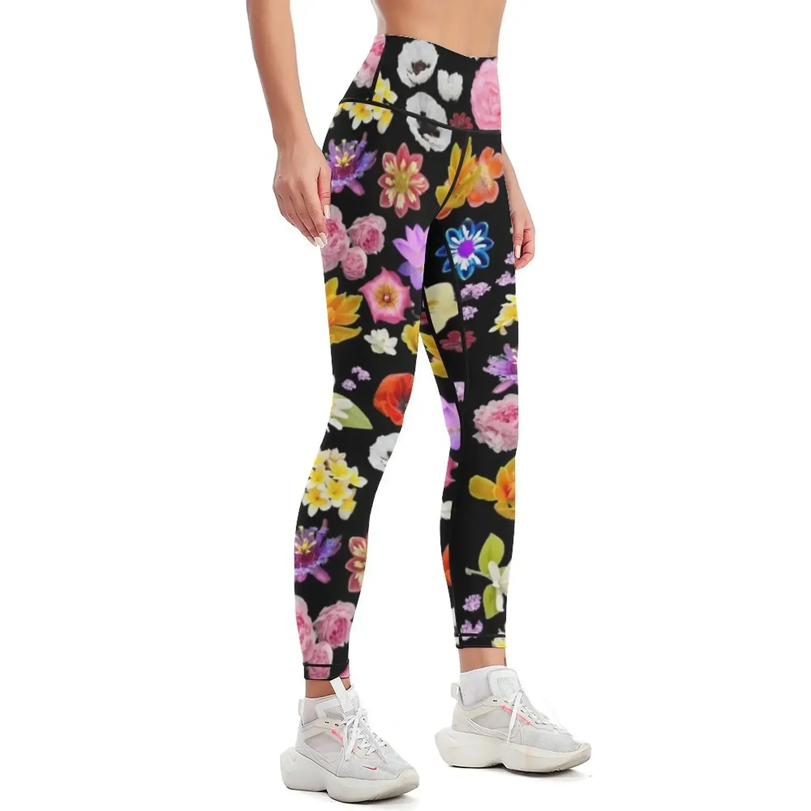 Фото Леггинсы Ediemagic Flora для физкультуры и спорта, женские спортивные брюки для бега, женские леггинсы №2