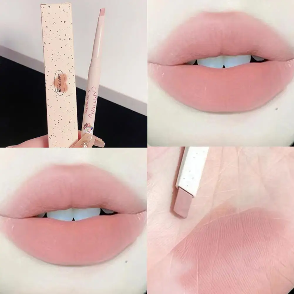 

5 Colors Matte Lip Liner Lipstick Pen Long Lasting Pen Waterproof Makeup Smooth Lip Lipstick Lipstick Nonstick Pencil Cup N5P9