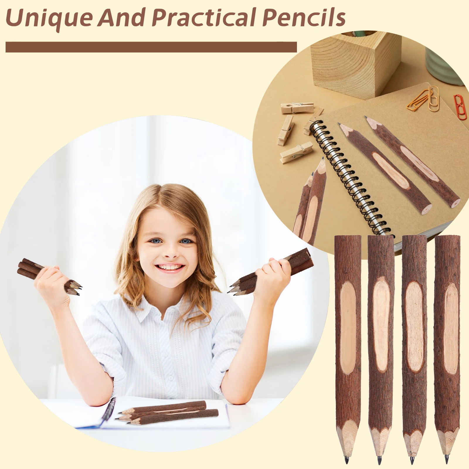 18 шт. графит holzbleyfte Naturstift Zweigzweigstifte Personifizierte Holzzweigstifte Holz