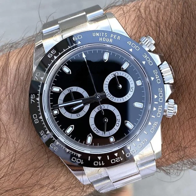 Mens Watch Ceramic Bezel Sapphire Glass Diamond Roma Number Waterproof Man Sports Wristwatch 904L Steel Automatic Mechanical