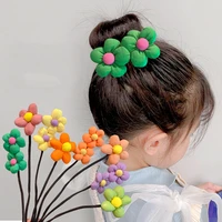 magic flower hair clips pins lazy ponytail holder cute kids wire bun head dish hairband coiler clip hair accessories for girls