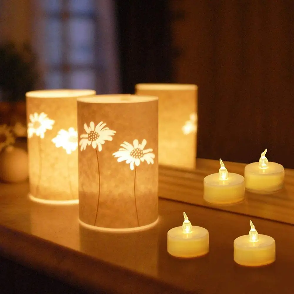 

6/12pcs Led Candle Electronic Candle Creative Birthday Wedding Candle Arrangement Props Led Small Tea Wax Soft Head