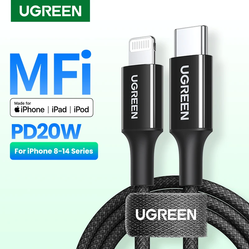 【NEW】UGREEN MFi USB C to Lightning Cable PD 20W Fast Charging for iPhone 14 13 12 11 Pro Max Type C Phone Charger Cable for iPad