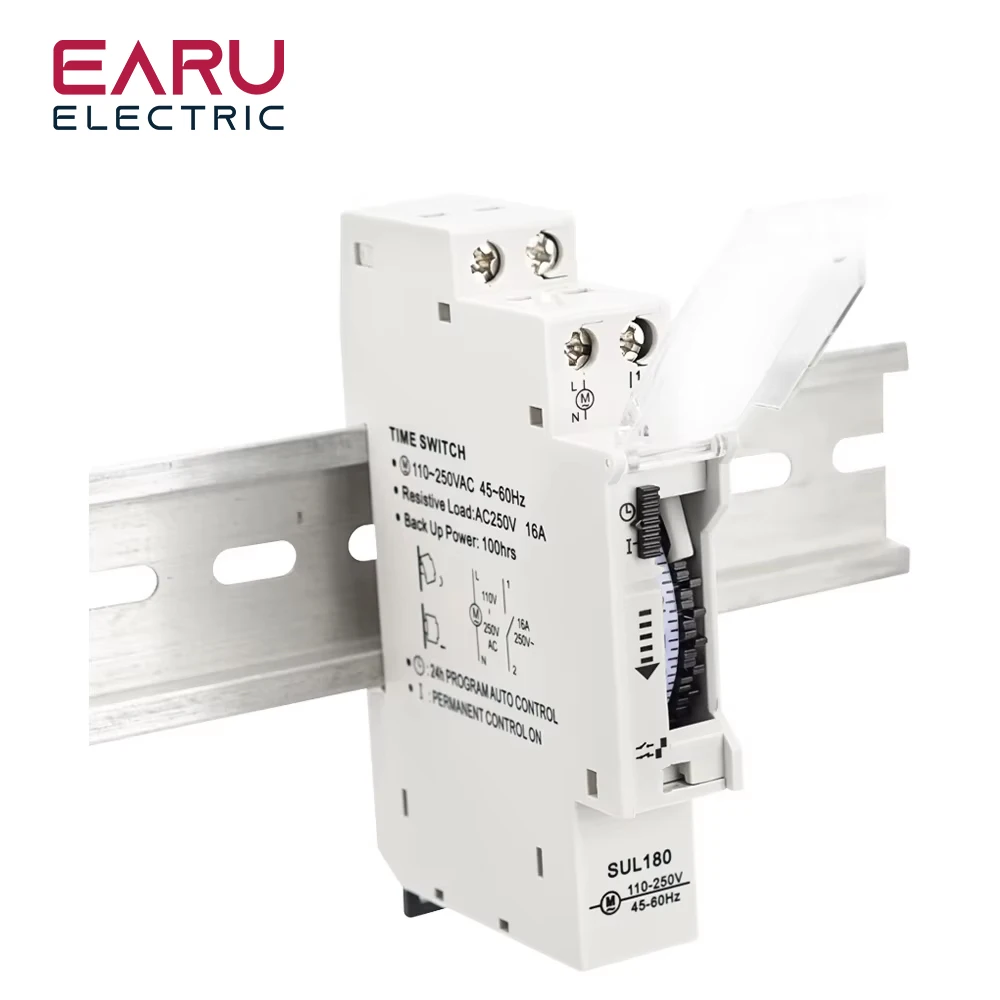 SUL180a 15-минутный механический таймер 24-часовой программируемый на DIN-рейку реле