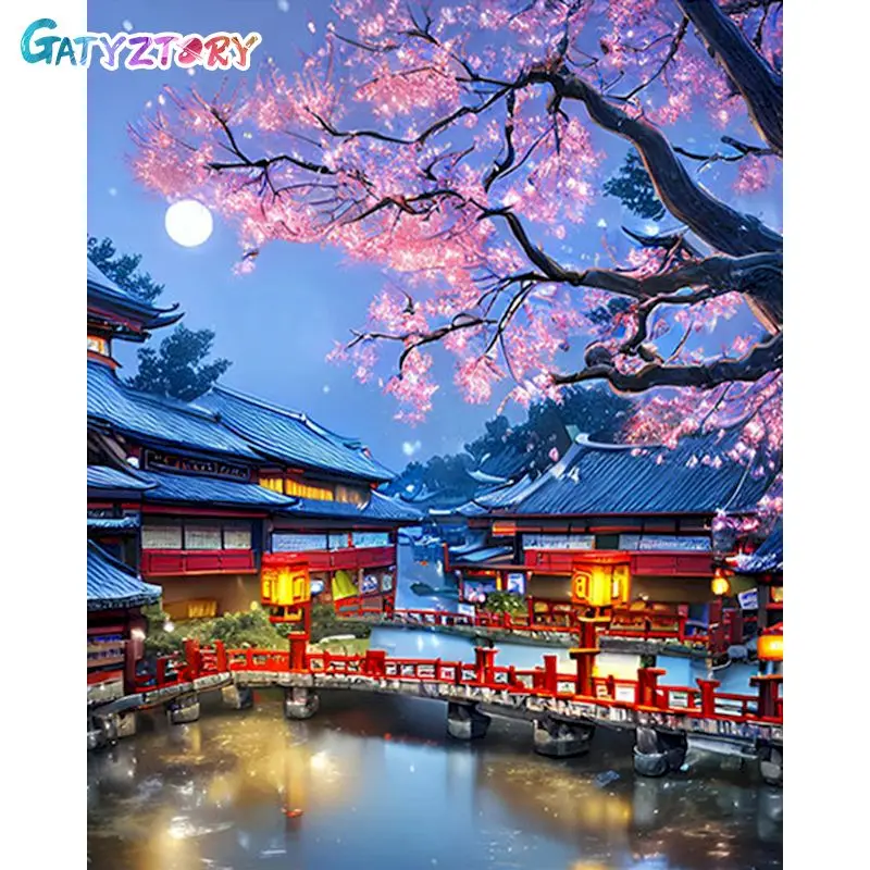 

GATYZTORY Painting By Number Scenery Drawing On Canvas HandPainted Painting Art Gift DIY Pictures By Number Kits Home Decor