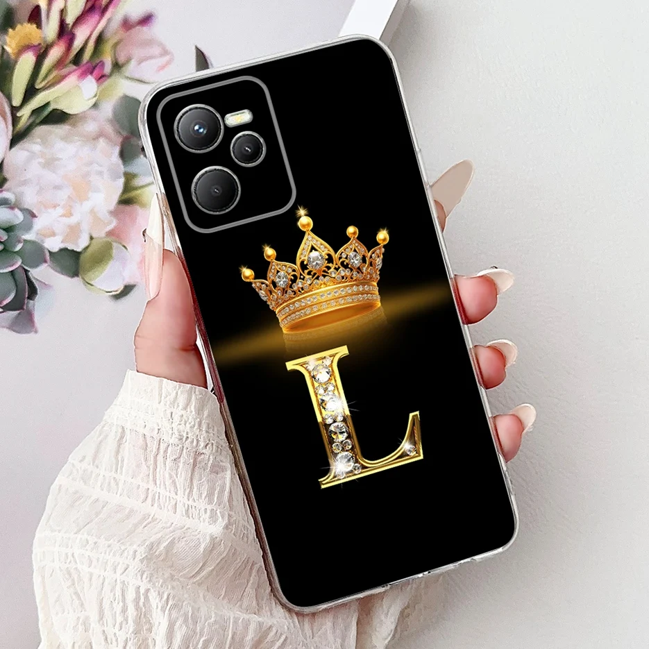 Чехол для Realme C35 RMX3511, чехол с милыми буквами в виде короны, 6,6 дюйма, прозрачный силиконовый чехол для телефона Realme C35 RealmeC35, мягкий чехол-бампер (art.: 3920cb64d2bae) - 3920cb64d2bae