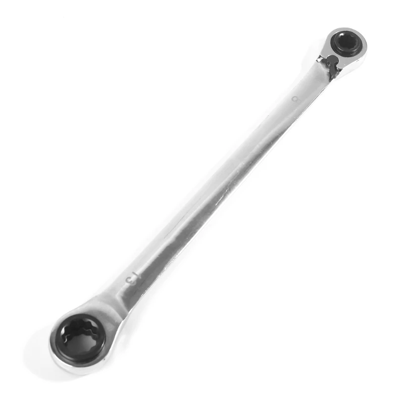 Ключ с храповым механизмом Двойной накидной ключ 4-в-1