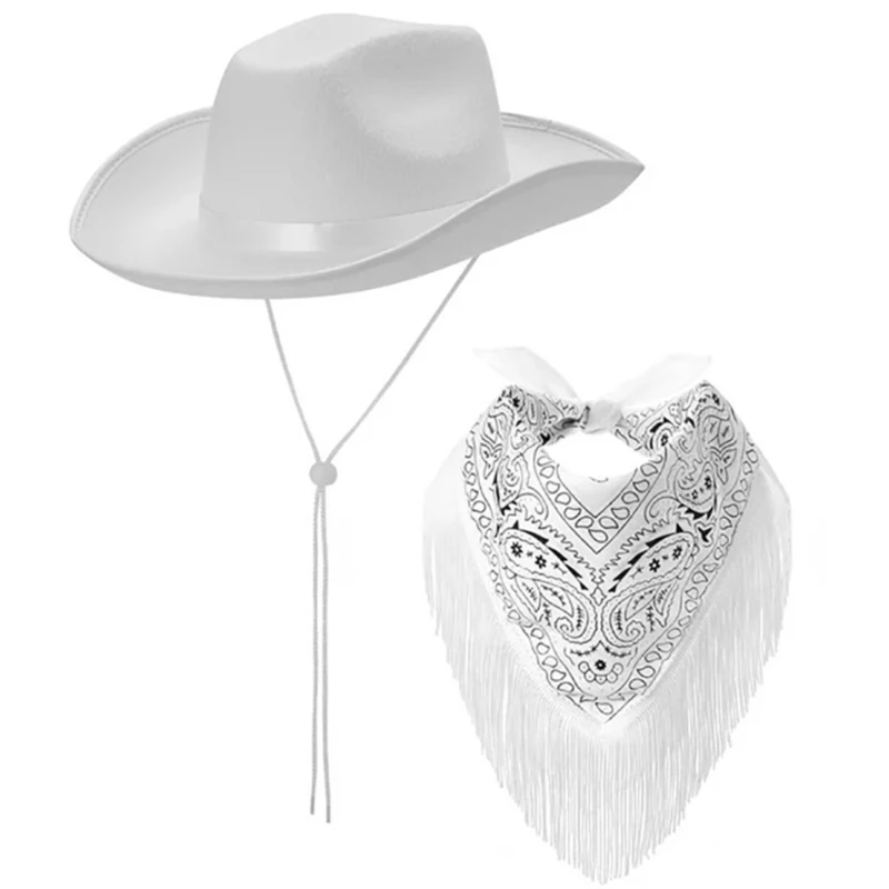 Ковбойская шляпа в стиле вестерн шарф для свадебного душа банданы девочек-ковбой