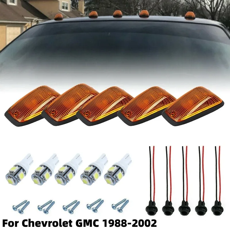 

5 шт./комплект, габаритные огни на крышу для Chevrolet GMC 1988-2002